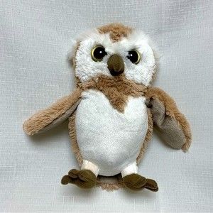 Barn Owl White Tan Stuffed Animal Soft Plush Plushie by Steven Smith